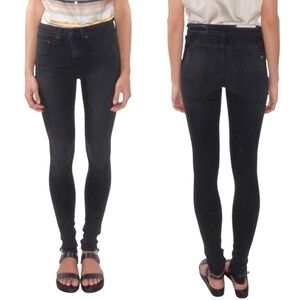 Rag & Bone High Rise Leggings in Washed Black